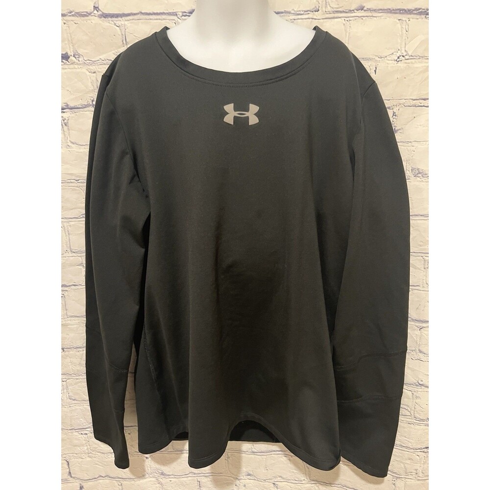 Under Armour Boys HeatGear Black Long-Sleeve Shirt Size Youth XL